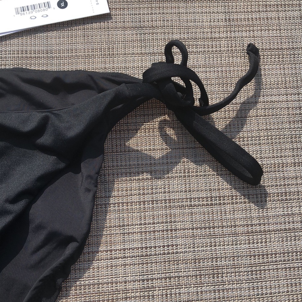 NWT Aqua Swim Moderate Coverage String Bikini In Black Size X- Large - Picture 4 of 10